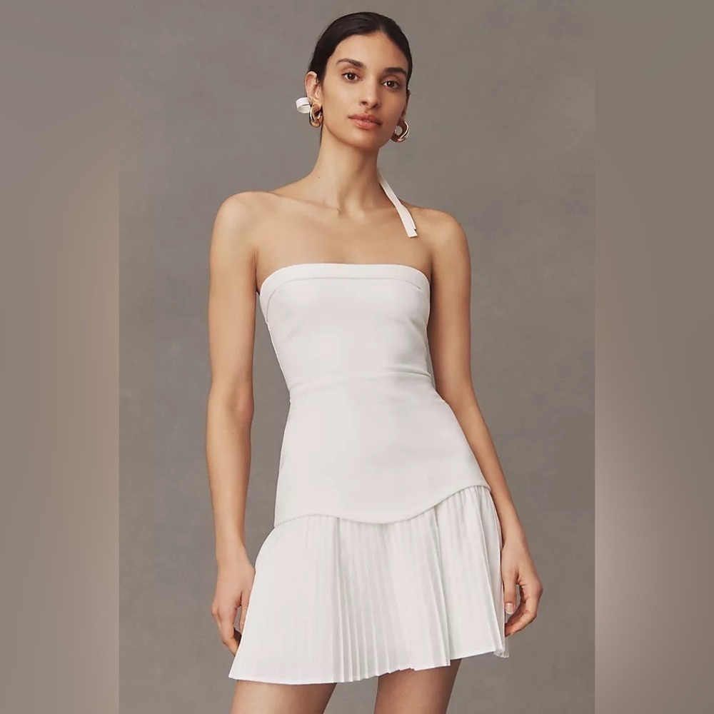 BHLDN Talia Strapless Drop-Waist Mini Dress (D10)